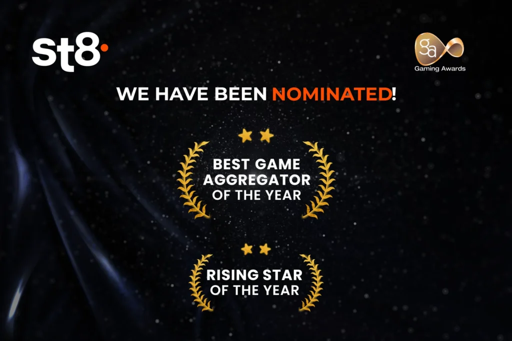 St8 have been nominated for "Rising Star of the Year" and "Best Casino Aggregator of the Year"