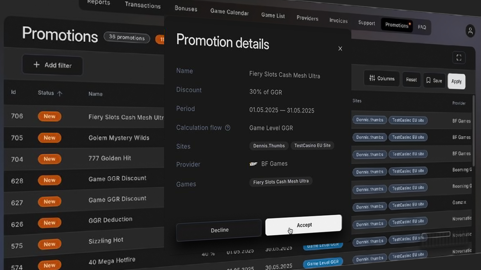 St8 developed and launched promotions feature for game providers and operators